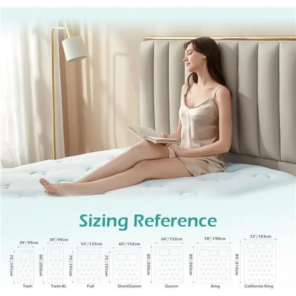 Queen Mattress Topper Viscose Derived from Bamboo, Memory Foam Pillow